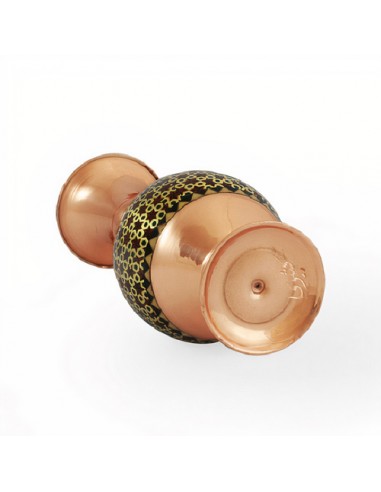 engraved copper vase