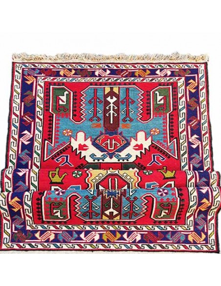 Tabriz hand-woven Kilim Rc-170 up top view