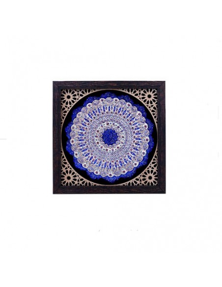 beautiful enamel shaped piece features hand-painted