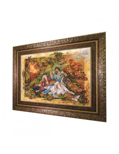 Poet of Love Silk Persian Pictorial Carpet