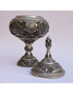 Hand Embossed Copper Candy bowl HC-660 FV 2