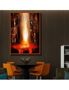 Decorative Abstract Painting "Magma Outburst AG-14" Full View 2