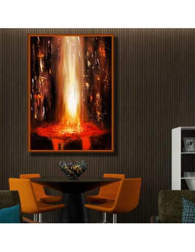 Decorative Abstract Painting "Magma Outburst AG-14" Wall Art