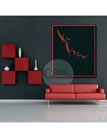 Abstract acrylic painting The "Leaking Face AG-57" Wall Art