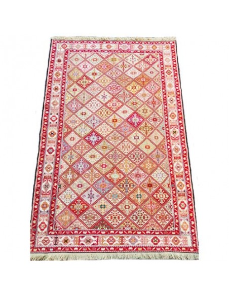 Tabriz Hand-woven Silk Kilim With Imaginary Design Rc-173 full view