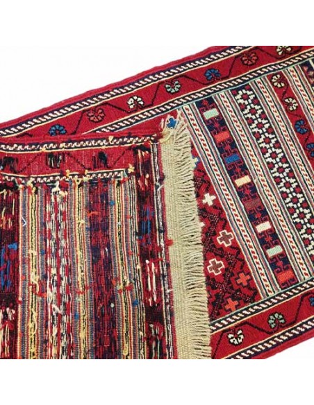 Tabriz Hand-woven Runner Kilim With Imaginary Design Rc-174 fringe view