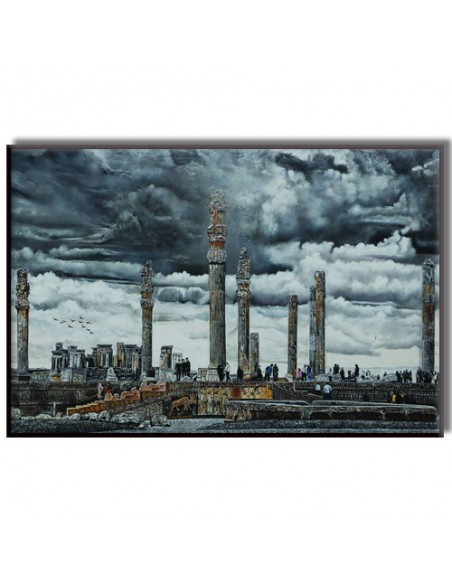 Original Painting Canvas "The Ancient Persepolis" Full View
