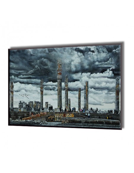 Original Painting Canvas "The Ancient Persepolis" Right Angle