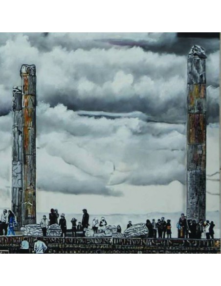 Original Painting Canvas "The Ancient Persepolis" Zoom In-2