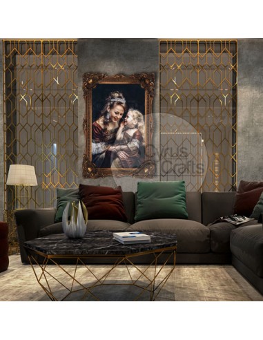 Machine-woven pictorial carpet "Motherhood AG-75" Wall Art