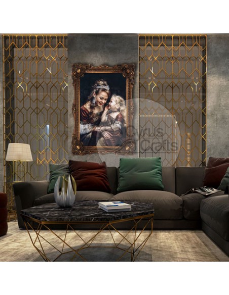 Machine-woven pictorial carpet "Motherhood AG-75" Wall Art