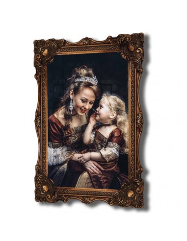 Machine-woven pictorial carpet "Motherhood AG-75" Right Angle