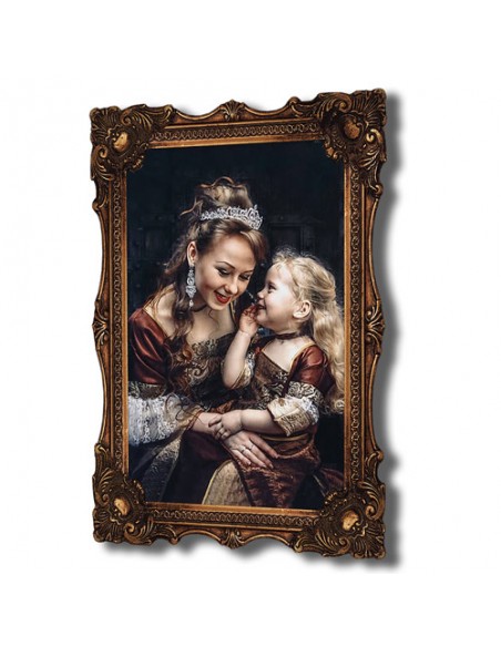 Machine-woven pictorial carpet "Motherhood AG-75" Right Angle