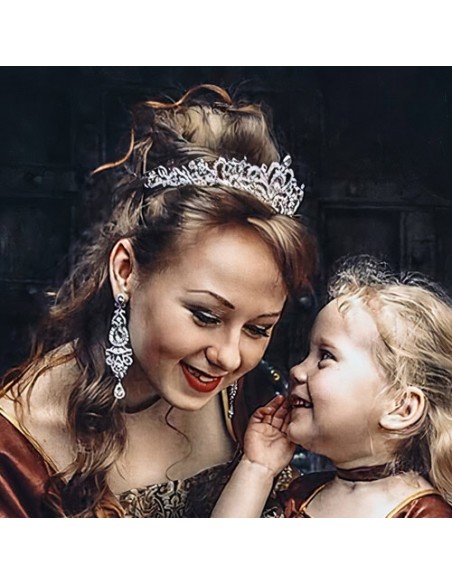 Machine-woven pictorial carpet "Motherhood AG-75" Upper Zoom In