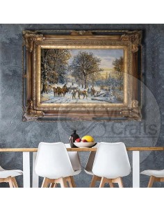 Hand-woven tableau rug "Icy-Road AG-80" Full View 2
