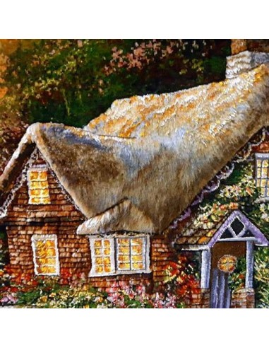 "Village View AG-110" 100% hand-woven pictorial carpet (tableau rug) Zoom In