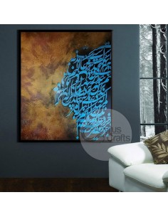 Nastaliq Calligraphy Tableau "Prodigious AG-137" Wall Art
