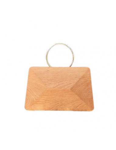Wooden Handbag with Metal Handle AC-348