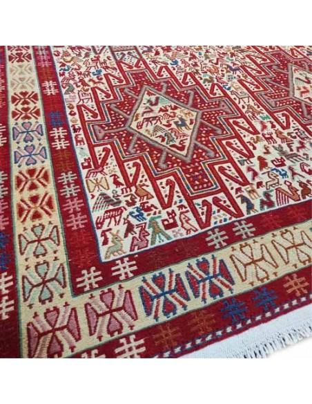 Tabriz Hand-woven Kilim With Imaginary Design Rc-184 side view