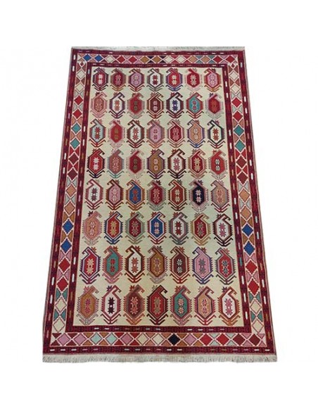 Tabriz Hand-woven Wool Kilim Rc-186 full view