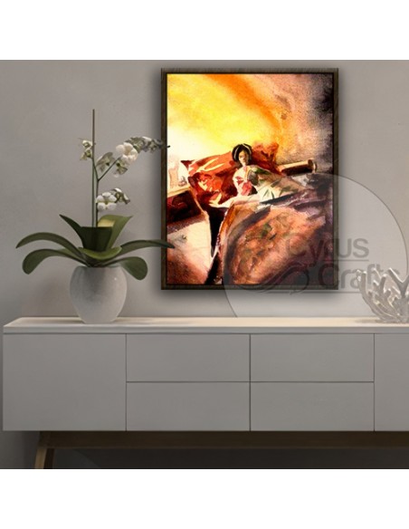 "Sufferer AG-148" watercolor cardboard painting Wall Art