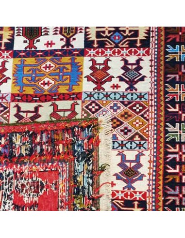 Tabriz Hand-woven Wool Kilim With Imaginary Design Rc-190 back view