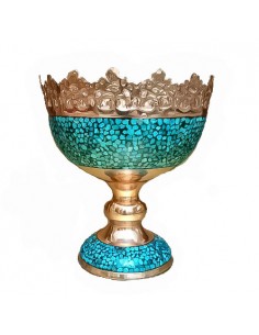 Blue Turquoise Copper Candy Bowl FV