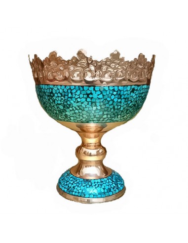 Blue Turquoise Copper Candy Bowl FV HC-126