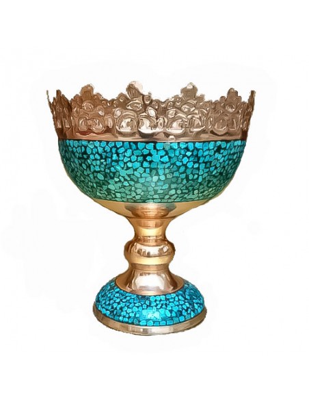Blue Turquoise Copper Candy Bowl FV