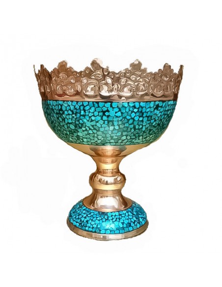 Blue Turquoise Copper Candy Bowl FV HC-126