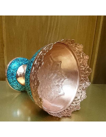 Blue Turquoise Copper Candy Bowl SV