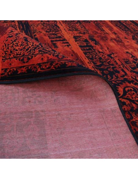 Machine-woven Artificial Silk Vintage Rug Rc-196 back view