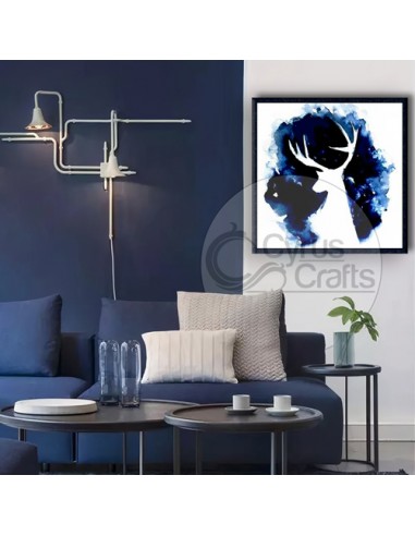 Deer Silhouette AG 720 Decorative Acrylic Painting Tableau