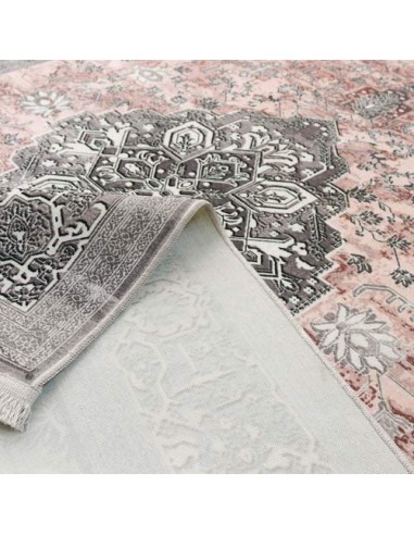 Machine-woven Artificial Silk Vintage Rug Rc-197 back view