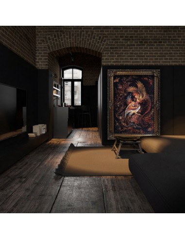 "Phoenix Fight AG-723" miniature machine-made tableau rug (tableau rug)