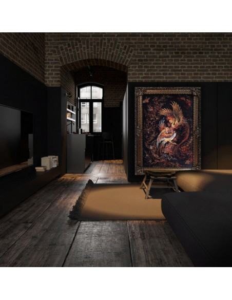 "Phoenix Fight AG-723" miniature machine-made tableau rug (tableau rug)