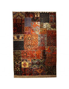 Machine-woven Collage Area Rug Rc-203 full view