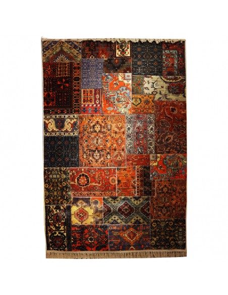 Machine-woven Collage Area Rug Rc-203 full view