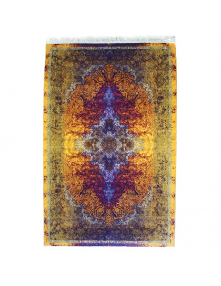Machine-woven Purple, Yellow, Orange, Blue Area Rug Rc-205 full view Machine-woven Purple, Yellow, Orange, Blue Area Rug Rc-205 full view