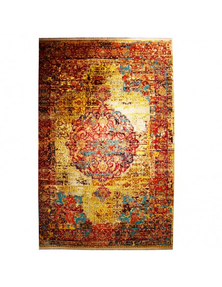 Machine-woven Artificial Silk Vintage Rug Rc-210 full view