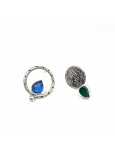silver-earrings-Indian-agates