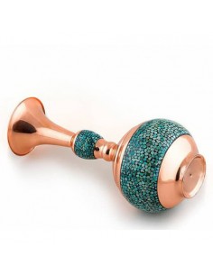 Blue Turquoise Copper Flower Pot HC-756 FV 2