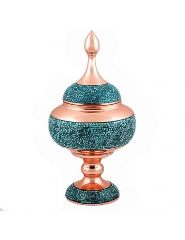 Decorative Turquoise Copper Candy Bowl FV