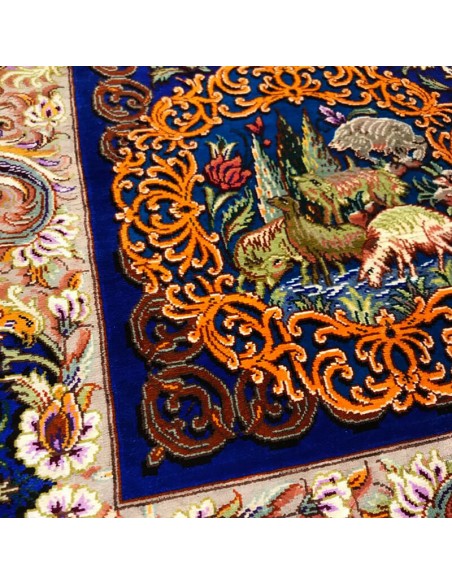 Qom Hand-Knotted All Silk Rug Rc-218 zoom in