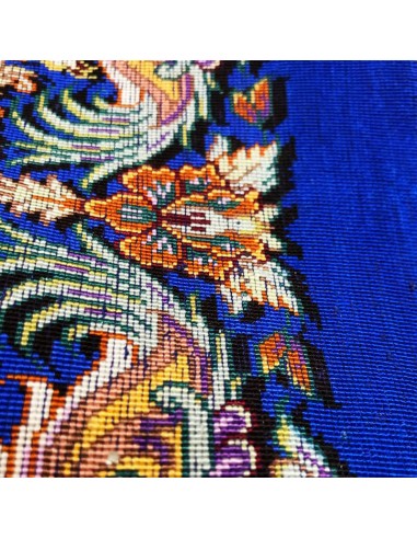 Qom Hand-Knotted All Silk Rug Rc-218 back view