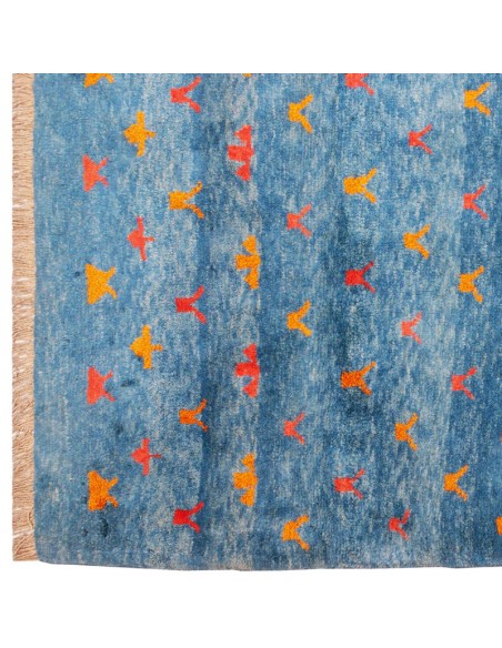 Shiraz Hand-Knotted Wool Gabbeh Rc-219 side view Shiraz Hand-Knotted Wool Gabbeh Rc-219 side view
