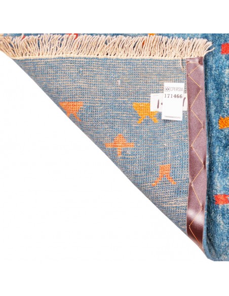 Shiraz Hand-Knotted Wool Gabbeh Rc-219 back side Shiraz Hand-Knotted Wool Gabbeh Rc-219 back side