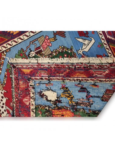 Tabriz Hand-Knotted Wool Kilim With Imaginary Design Rc-220 back view