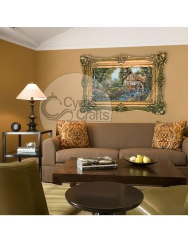 The Watermill AG-806 Tabriz Hand Knotted Tableau Rug wall art