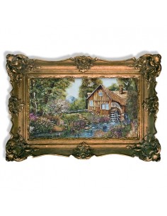 The Watermill AG-806 Tabriz Hand-Knotted Tableau Rug full view